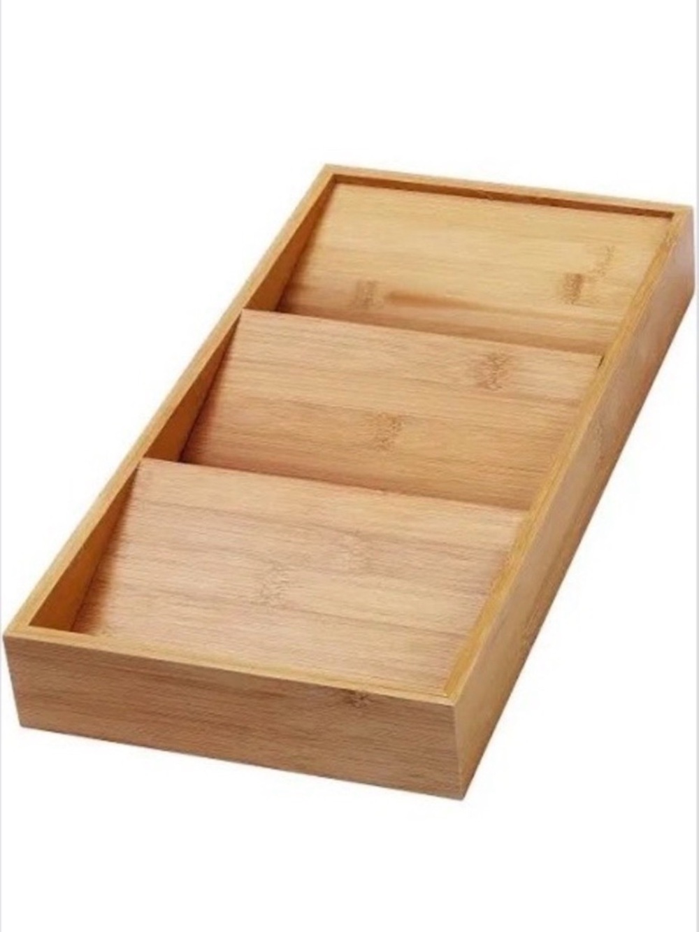 Bamboo Spice Rack Drawer Organizer 3 Tier Natural Wood 15x8x2 New Without Tags